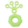 thumbnail image 3 of Finger Stretcher Hand Grip Strengthener Silicone Elastic Portable Lightweight Washable Finger Trainer for Exercise Light Green, 3 of 14
