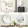 thumbnail image 3 of Bingirl 18-Inch Small Aluminum Alloy Frame High-Definition Eco-Friendly Gold Round Mirror for Bathroom (Over Sink), Entryway, and Vanity, 3 of 5