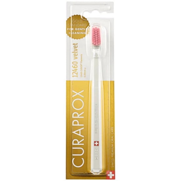 Curaprox CS 12460 Velvet Brosse à Dents, Ultra Douce, Brosse Interdentaire, Élimination Douce de la Plaque, Tous Âges