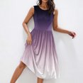 thumbnail image 4 of Ovzne Robes pour Femmes Robe Mode Robes pour Femmes Été Décontracté Col Rond Sans Manches Uni Plage Robes d'Été Boho Robe pour Femmes Liquidation, 4 of 7