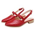 thumbnail image 4 of XZNGL Chaussures Plates à Bout Pointu pour Femmes Chaussures Décontractées Tissées Sandales Confortables Unies, 4 of 9