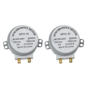 2X AC 220-240V 50/60Hz 5/6RPM 4W Moteur tournant synchrone pour four à micro-ondes,2 x Moteur synchrone