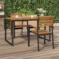 thumbnail image 1 of vidaXL Stackable Garden Chairs 2 pcs Solid Wood Acacia and Metal, 1 of 5