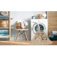 thumbnail image 2 of Ahgly Company Tapis d'Intérieur Lavable à la Machine, Carré, Transitionnel, Brun Sable Brun, Tapis de Zone, 4 Pieds Carré, 2 of 7