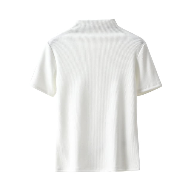 Zpanxa T-Shirt en Molleton Douillet, Haut Thermique Léger pour Femmes avec Col Rond en Plusieurs Couleurs