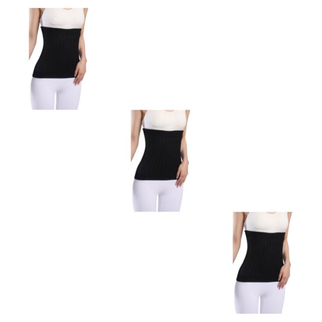Decodeary Stay Supported And Comfortable Elastic Waist Back Support Skin Friendly And Soft thicken black M 3Set