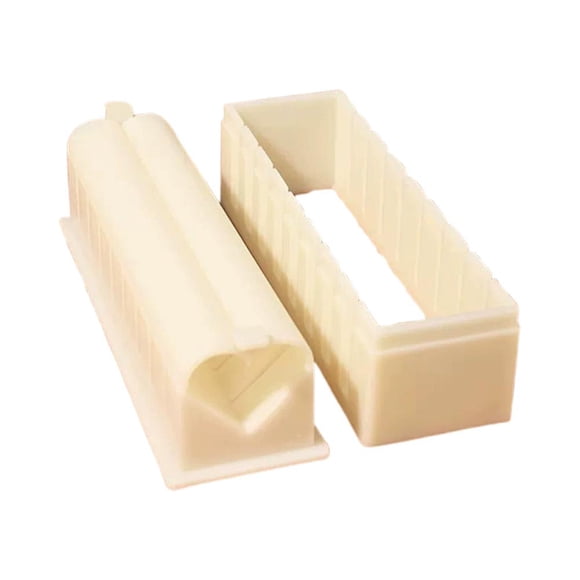 3-Piece Sushi Mold Set - Create Perfect Rolls & Rice Balls - White