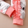 thumbnail image 4 of PatPat Baby Girls Bodysuits Outfits, Infant Clothes 2pcs All Over Cartoon Koala Print White Long-sleeve Ruffle Snap-up Baby Jumpsuit Set, 4 of 6
