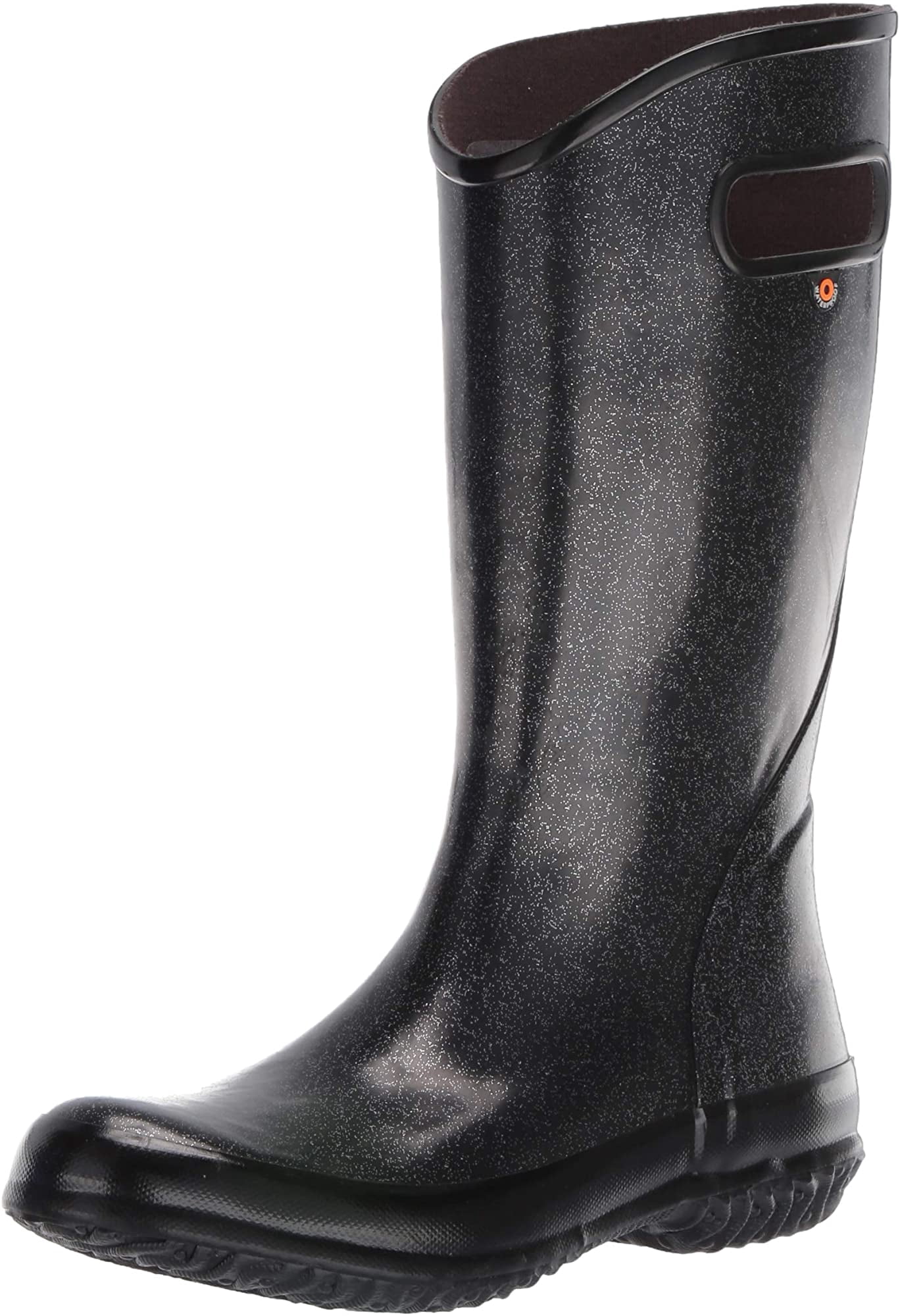 BOGS Botte de Pluie pour Femme à Imprimé Pailleté, Imperméable, Noire, 6
