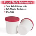 thumbnail image 2 of 2 Pcs Contenants pour Crème Glacée, Contenants de Congélation Sans BPA Réutilisables avec Couvercles pour Yaourt Glacé Rouge 250ml, 2 of 5