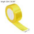 thumbnail image 2 of Unique Bargains 1.5" Wide 24 Yards Satin Ribbon Single Side Craft Roll Wrap Decoration Yellow, 2 of 6