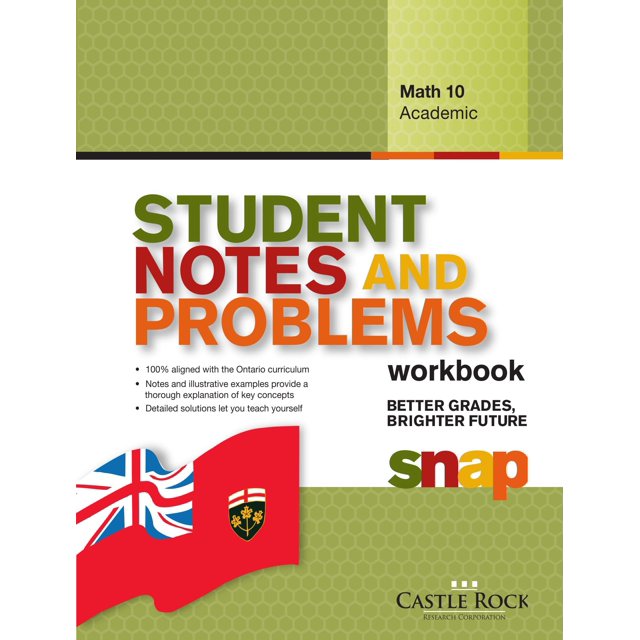 SNAP - Mathématiques de l'Ontario 10, Académique, Principes de Mathématiques (MPM2D) Livre Broché