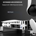 thumbnail image 4 of RGB Horizontal Cooling Station Stand for PS5 Slim Console with 2 Controller Charger, Auto Silent Cooling Fan for PlayStation 5 Slim Disc/Digital Edition with 14 Light Modes and Headset Holder, 4 of 7