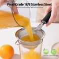 thumbnail image 3 of Passoire à Mailles en Acier Inoxydable 18/8: U-Taste Passoire Fine de Cuisine de 3,9 Pouces avec Poignée en Silicone Robuste Rivetée et Maille 30 pour Filtrer la Farine, les Pâtes, les Fruits, le Quinoa (Noir), 3 of 11