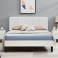 thumbnail image 1 of VECELO Upholstered Bed Frame, Queen, Adjustable Headboard and No Box Spring Needed, Queen, 1 of 7