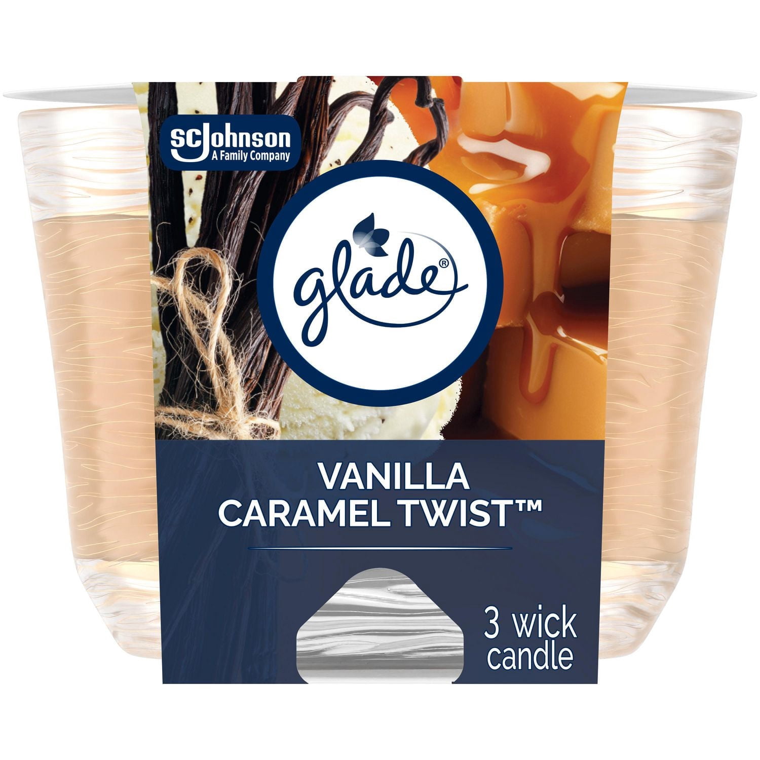Glade® Chandelle parfumée, tourbillon de vanille et de caramel