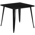 thumbnail image 1 of 31.75'' Square Black Metal Indoor-Outdoor Table, 1 of 8