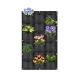 thumbnail image 1 of Wall Mounted Felt Planting Bag Vegetable black Vertical Greening Growth Bag, 1 of 12