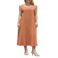 thumbnail image 1 of Tenue de Plage pour Femmes Robe Débardeur en Coton et Lin avec Poches Maxi Couleur Unie Bohemia Robe d'Été, 1 of 9