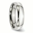 thumbnail image 4 of Stainless Steel Sterling Silver Inlay 6mm Polished Band Size 12, 4 of 6