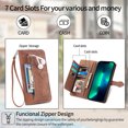 thumbnail image 2 of Case for iPhone 12 Pro Max Zipper Wallet Cover Lanyard Crossbody Neck Strap, 2 of 5