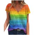 thumbnail image 1 of PVCS T-shirt à Manches Courtes en V à Manches Courtes pour Femme, 1 of 6