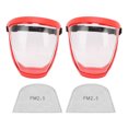 thumbnail image 2 of Protective Facial Shields, 2pcs Safety Elastic Belt Reusable Face Shield with Filter Cotton Pads Transparent, 2 of 7