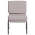 thumbnail image 3 of HERCULES Series 21''W Church Chair in Plum Fabric with Cup Book Rack - Gold Vein Frame, 3 of 9
