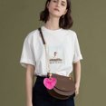 thumbnail image 4 of Coofit Key Chain Fashion Heart Shape Pom Pom Handbag Pendant Purse Charm Phone Charm, 4 of 6