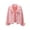 Style3-Pink winter coats for women, variant on Mceream Women's Pearls Denim Jacket Cropped Rhinestones Jean Jacket Coat Plus Size Outwear Abrigos Elegantes Para Mujer White M