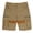 Khaki, variant on WRKEKC Mens Casual Shorts Breathable Solid Color Multiple Pockets Outdoor Work Shorts 5-Inch Inseam without Belt for Casual Wear