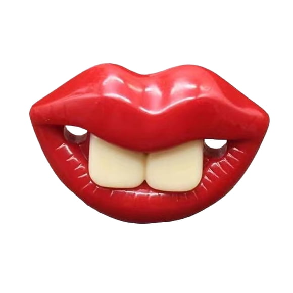 TIELUTT Dog Pacifier Toy Funny Red Lips Dog Pacifier Silicone Chew Toy | Teething Soft Oral Health Care Calming Pet Large Breed Dog Christmas Puppy Tough Chew Teacup Dogs Dog Boxes with Large Breed D