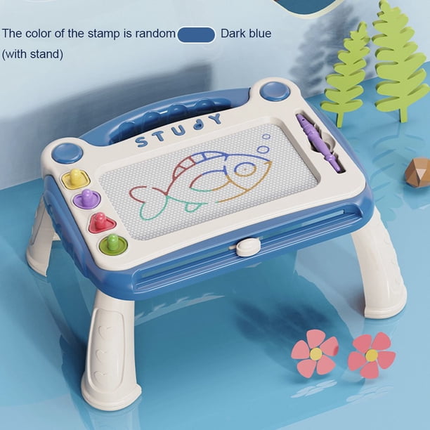 BLmukce Grand Tableau Magnétique à Dessiner Jouet pour Enfants Âgés de 2 à 7 Ans, Tableau Doodle Effaçable avec 4 Couleurs, Jouet Éducatif pour l'Apprentissage