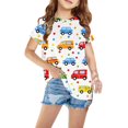 thumbnail image 3 of SDNall Shorts pour Filles Chemises pour Enfants T-Shirt Graphique à Manches Courtes Col Rond Crop Top pour Filles et Garçons de 3 à 14 Ans T-Shirt Tee Mignon Crop Tops, Robe à Manches Courtes, Crop Tops pour Enfants, 3 of 5