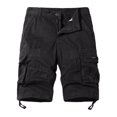 thumbnail image 1 of FAIWAD Men's Casual Elastic Waist Zipper Multi-Pockets Short Pants Drawstring Hem Loose Outdoor Shorts, 1 of 8
