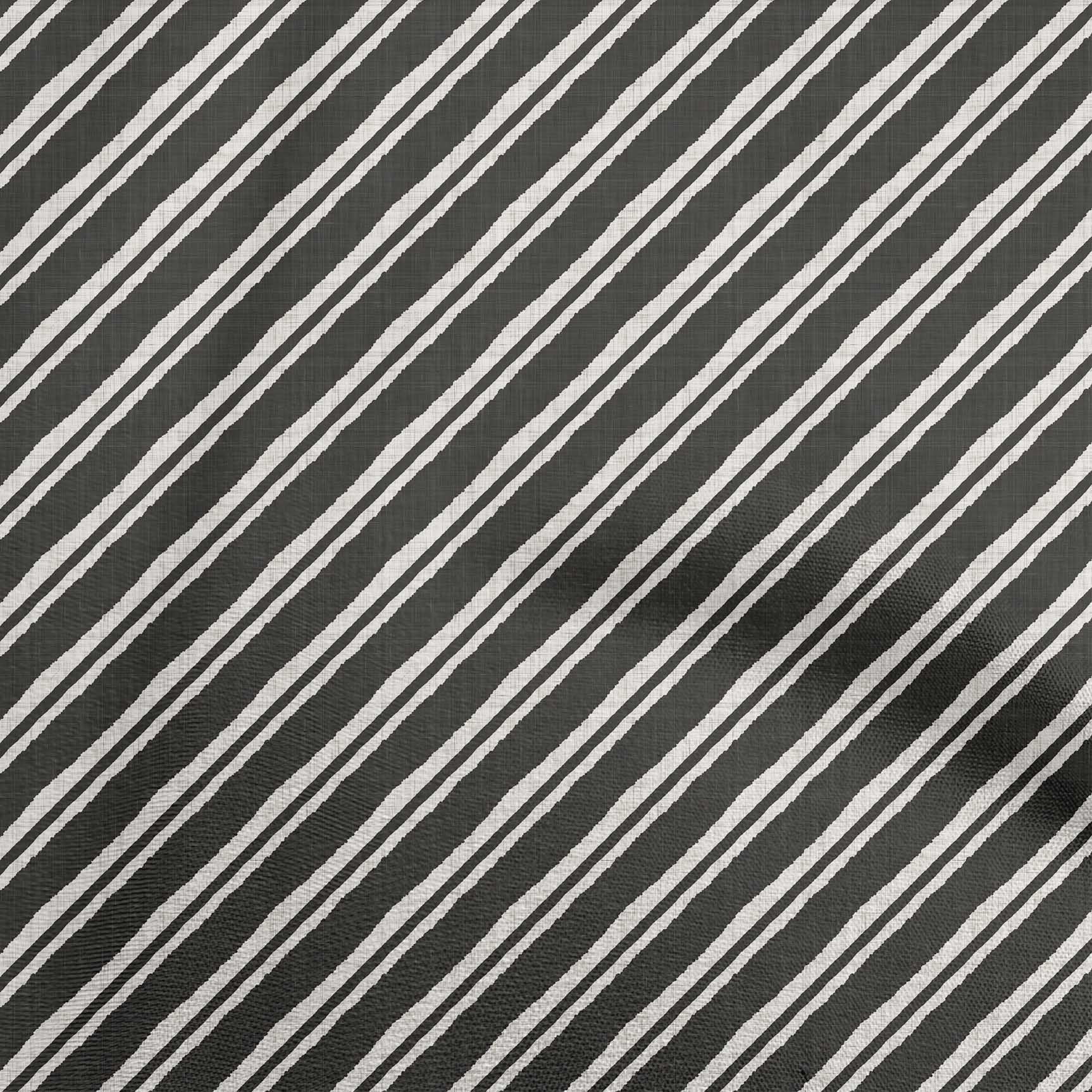 oneOone Rayon Black Fabric Stripes Fabric For Sewing Printed Craft Fabric By The Yard 56 Inch Wide