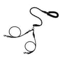 thumbnail image 1 of Dog Leash Dog Leash Main Lead Rope With Padded Handle Two Detachable Leash Splitters Heavy Duty Clip Reflective Nylon Black For Pets And Training Black, 1 of 1