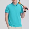 thumbnail image 1 of asjyhkr Mens Button Golf Shirts Short Sleeve Classic Stretch Pullover Moisture-Wicking Fashion Collared T-Shirts, 1 of 5