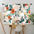 thumbnail image 2 of ORUYROP Rideaux de Cuisine à Fleurs Rouges 27,5x39 Pouces Pétales de Printemps Poche pour Tringle Boho Fleurs Feuilles Femme Plante Style Ferme Imprimé Salon Chambre Rideaux de Fenêtre Habillage Tissu 2 Panneaux, 2 of 6