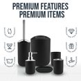 thumbnail image 3 of Clara Clark Bathroom Accessory Set, Black Bathroom Décor with Toothbrush Holder Set, Bathroom Curtains Shower Set, Bath Rug Set Included, 3 of 7
