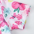 thumbnail image 4 of TZEWGL Short Sleeve Summer Cartoon Prints Beach Holiday Floral Print Shirt With Hat 2Pcs Set Clothes For Infnants size 3-4T, 4 of 5
