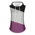 thumbnail image 3 of IROINID Hauts Sans Manches pour Femmes, Haut à Capuchon de Sport Ample et Surdimensionné à Col Rond Imprimé pour Femmes Violet G, 3 of 3