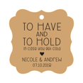 thumbnail image 1 of Darling Souvenir Custom Bonbonniere Gift Tags To Have and To Hold In Case You Get Cold Wedding Party Favor Hang Tags-Kraft-100 Tags, 1 of 1
