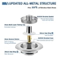 thumbnail image 4 of Upgraded Stainless Steel Kitchen Drain Strainer Catcher Filter Plug for Efficient Food Waste Prevention and Odor Control, 4 of 6