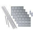thumbnail image 1 of Fasade Traditional Style Decorative Vinyl Backsplash Kit Argent Silver 15 sq ft, 1 of 6