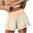 thumbnail image 1 of Besolor Womens Athletic Shorts Double Layers Ruffle High Waist Running Workout Tennis Shorts with Build in Shorts, 1 of 6