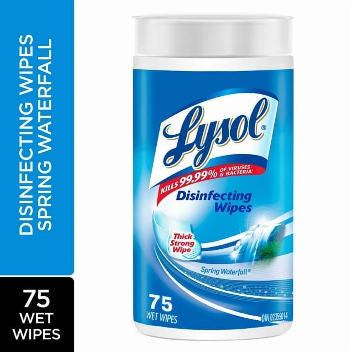 LYSOL® Lingettes Désinfectantes, Cascade Printanière, 75 Unités, 75 Unités