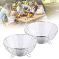thumbnail image 2 of Tableware Decor, Tyeign 2Pcs Countertop Fruit Bowl Stainless Fruit And Vegetable Basket for Kitchen Counter Wire Baskets for Fruits Vegetables Breads Snacks Large Fruit Bowl Dinnerware, 2 of 8