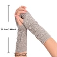 thumbnail image 3 of RXIRUCGD Gants d'Hiver pour Femmes Chauffe-Poignets et Bras Extensibles Gants Tricotés Sans Doigts, 3 of 3