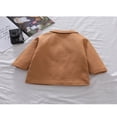 thumbnail image 2 of Baby Woolen Coat with Plaid Double Breasted Girl Outwears, 2 of 5